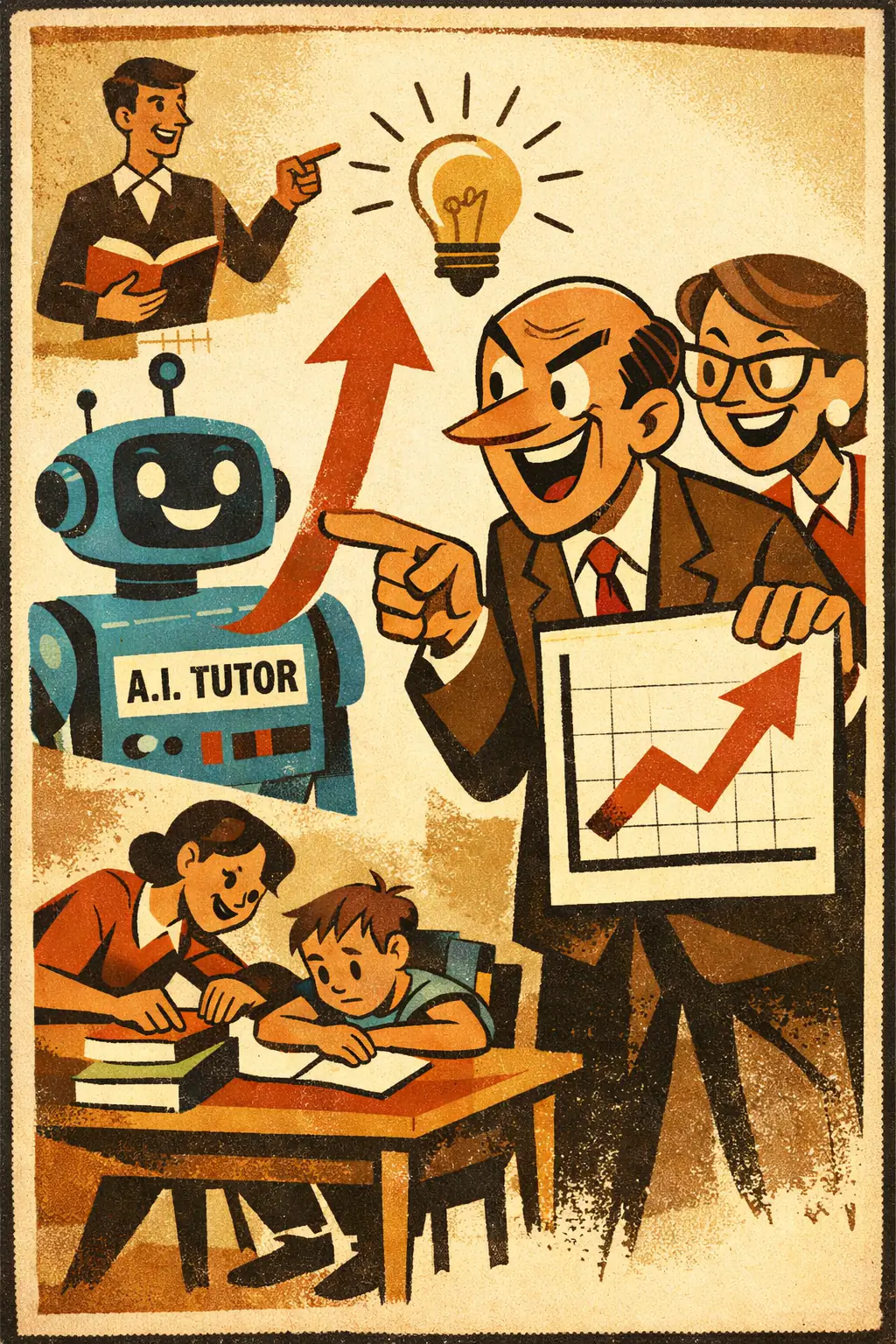 Correlation is not causation companion poster in a retro mid-century editorial cartoon style, illustrating occurs when someone treats a correlation, coincidence, or time pattern as if it already established that one factor caused the other.
